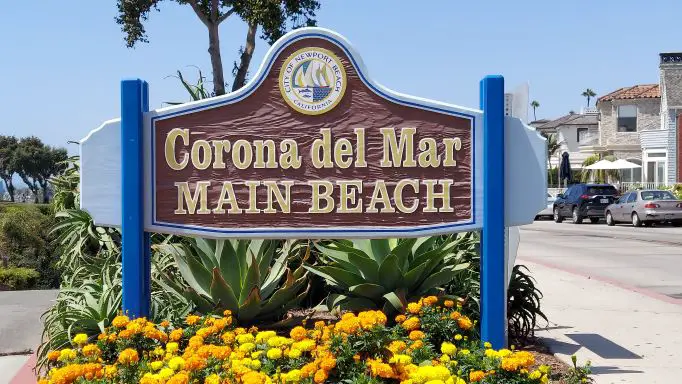 Corona Del Mar State Beach Sign
