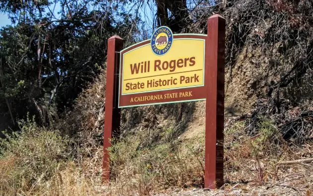 will rogers state park park sign