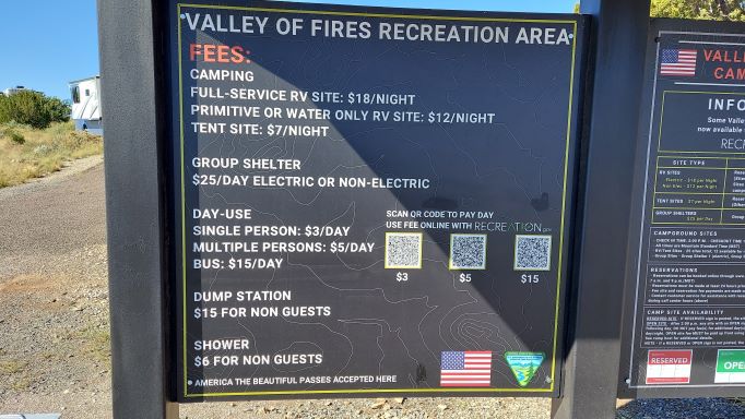 Valley of Fire Rec Area Fees